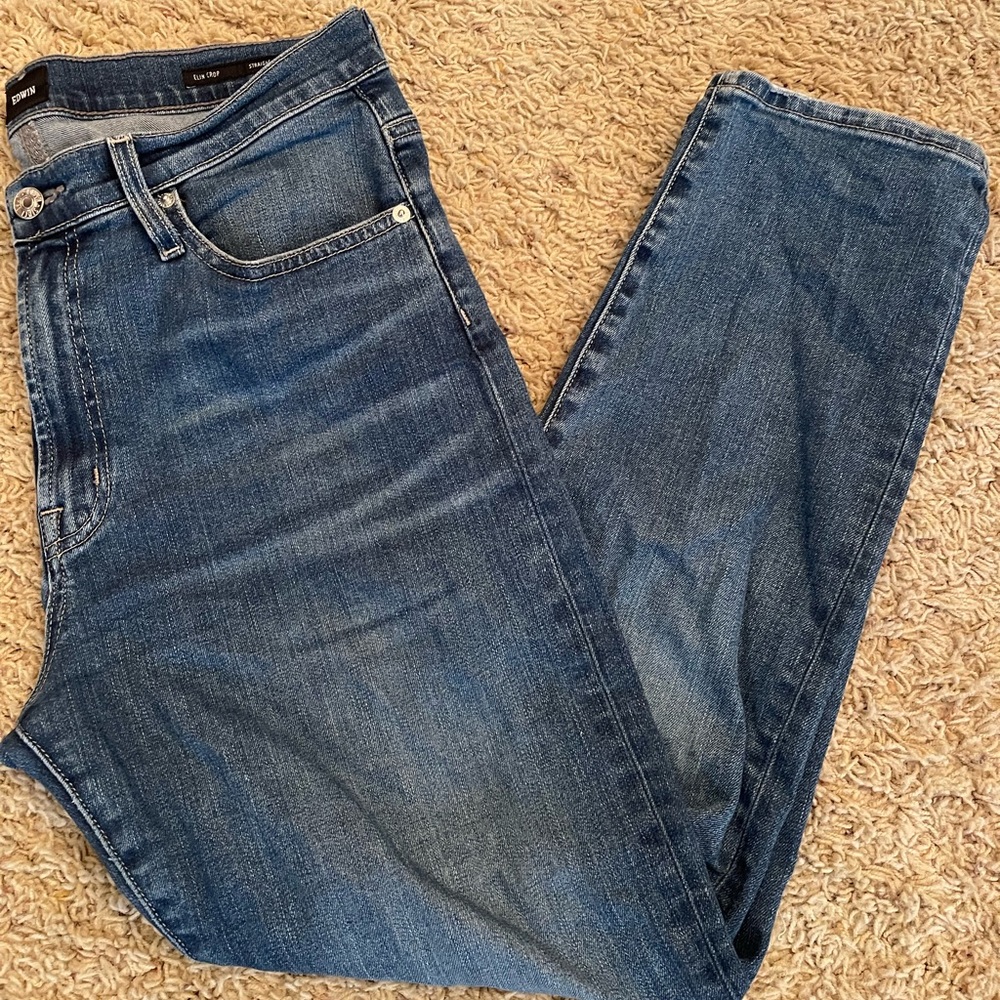 Edwin Elin Crop Denim Straight Size 29